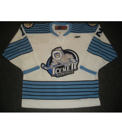 Custom ECHL Indy Fuel 3 Zach Miskovic Hockey Jersey White